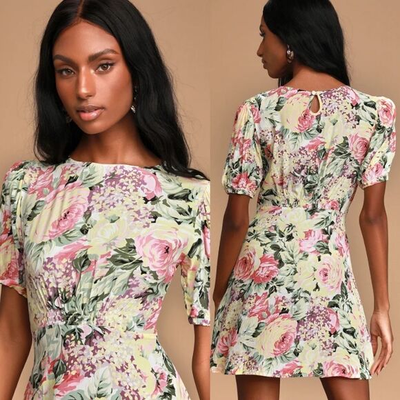 Faithful the Brand Sidonie Floral Mini Dress - Picture 1 of 11